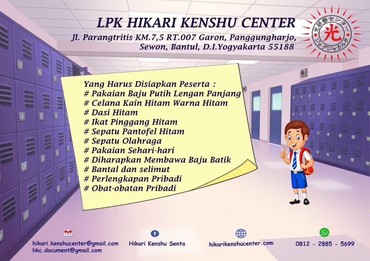 Perlengkapan Peserta