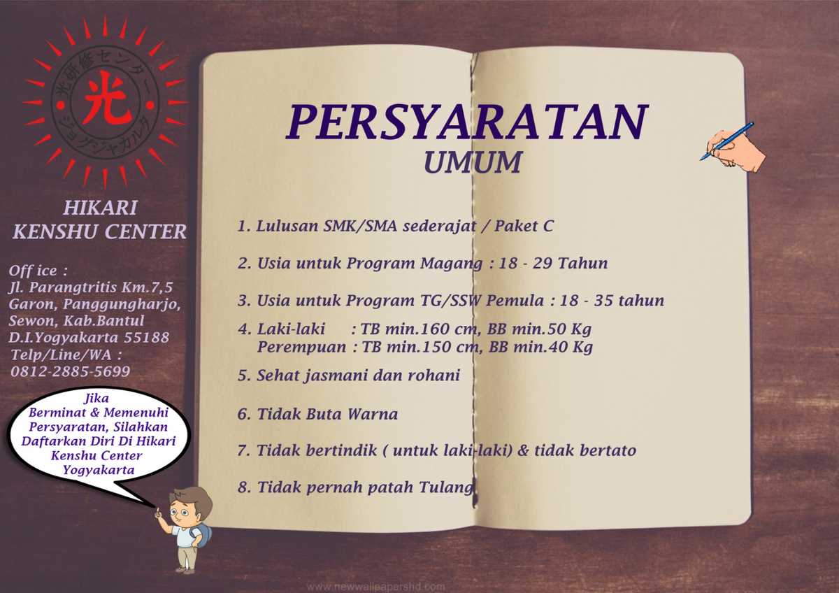 Persyaratan Umum Pendaftaran